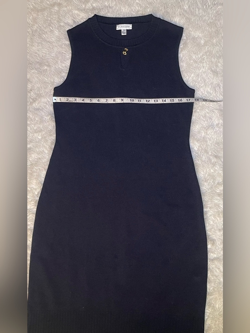 St. John sport black knitted Sleeveless Dress size medium - Picture 11 of 15